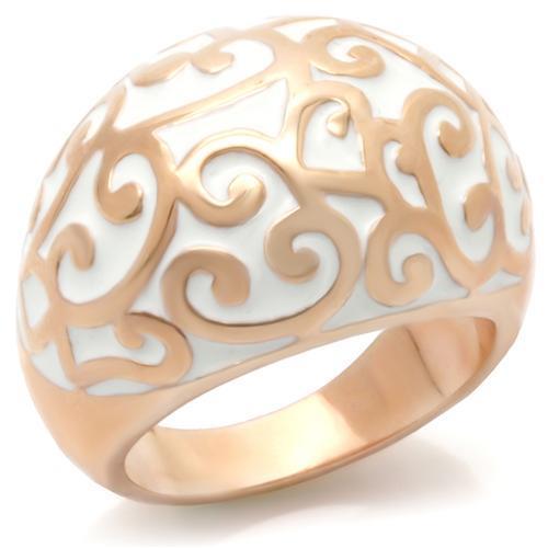 0W210 - Rose Gold Brass Ring with No Stone-0