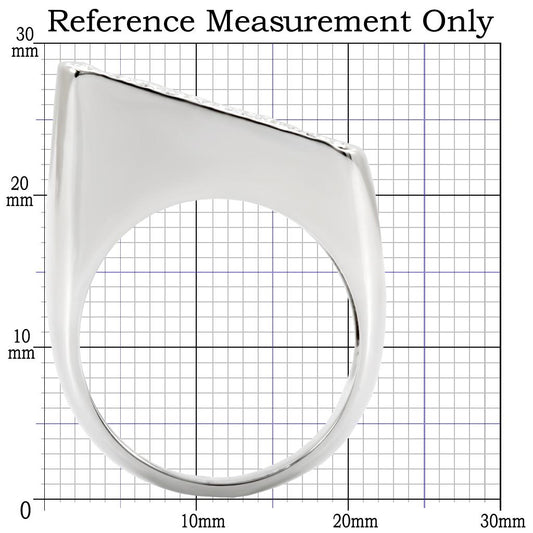 1W035 - Rhodium Brass Ring with Top Grade Crystal in Clear-1