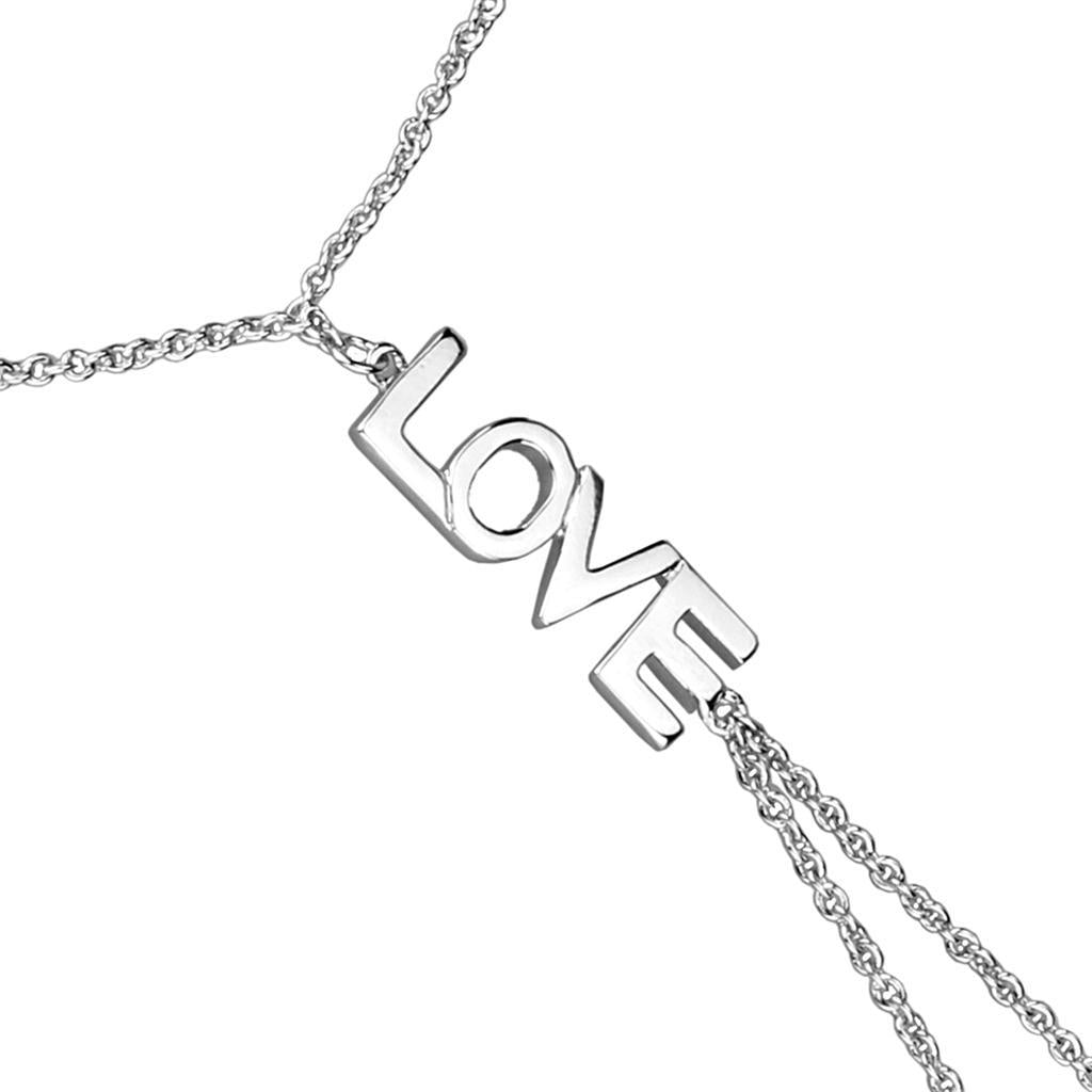 3W1042 - Rhodium Brass Bracelet with No Stone-1