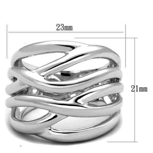 3W1067 - Rhodium Brass Ring with No Stone-1