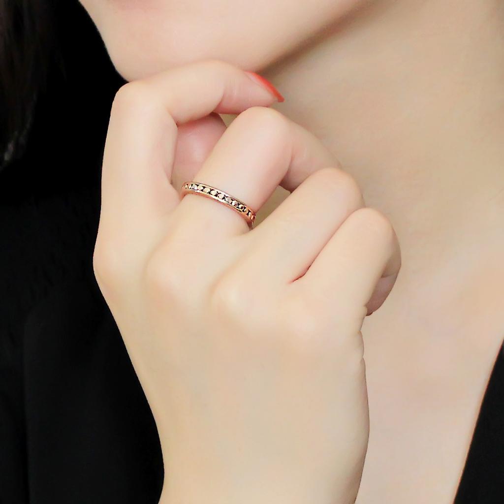 3W1139 - IP Rose Gold(Ion Plating) Brass Ring with AAA Grade CZ in Metallic Light Gold-4