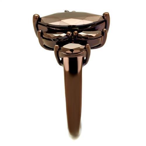 3W1173 - IP Coffee light Brass Ring with AAA Grade CZ in Light Coffee-3