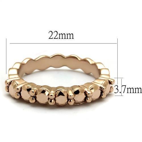 3W1195 - IP Rose Gold(Ion Plating) Brass Ring with AAA Grade CZ in Metallic Light Gold-1