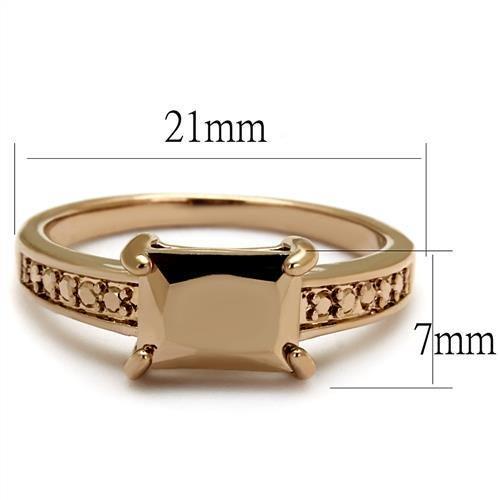 3W1197 - IP Rose Gold(Ion Plating) Brass Ring with AAA Grade CZ in Metallic Light Gold-1