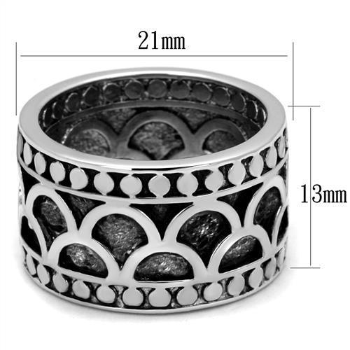 3W1309 - Rhodium Brass Ring with Epoxy in Jet-1