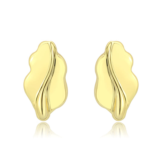 3W1733G - Flash Gold Brass Earring with NoStone in No Stone-0