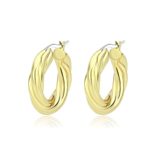 3W1743G - Flash Gold Brass Earring with NoStone in No Stone-0