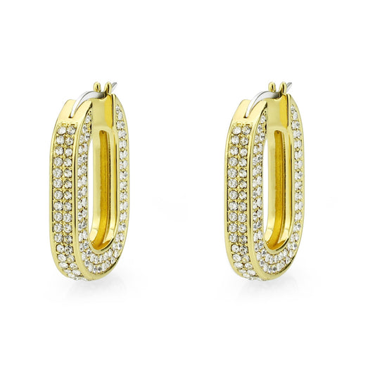 3W1748G - Flash Gold Brass Earring with Top Grade Crystal in Clear-0