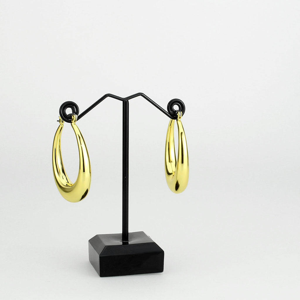 3W1749G - Flash Gold Brass Earring with NoStone in No Stone-2