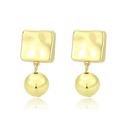 3W1750G - Flash Gold Brass Earring with NoStone in No Stone-0