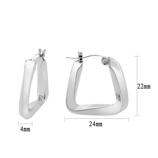 3W1759 - Imitation Rhodium Brass Earring with NoStone in No Stone-0