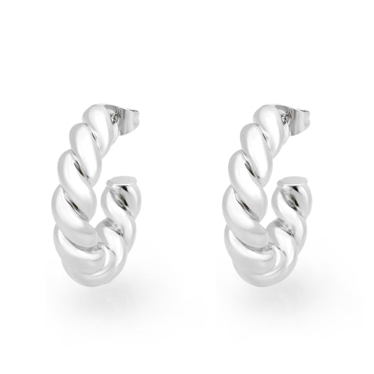 3W1761 - Imitation Rhodium Brass Earring with NoStone in No Stone-0