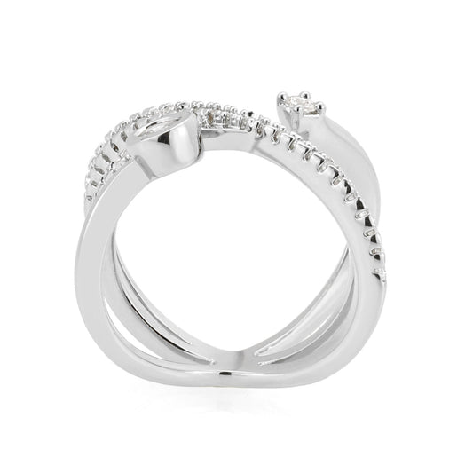 3W1766 - Imitation Rhodium Brass Ring with AAA Grade CZ in Clear-1