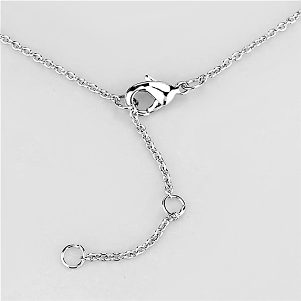 3W441 - Rhodium + Ruthenium Brass Necklace with AAA Grade CZ in Black Diamond-2