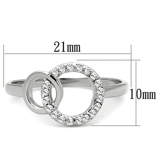 3W756 - Rhodium Brass Ring with AAA Grade CZ in Clear-1