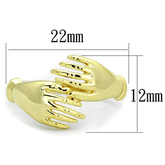 3W834 - Gold Brass Ring with No Stone-1
