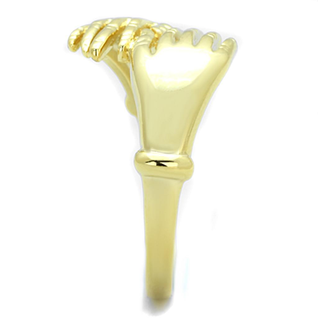 3W834 - Gold Brass Ring with No Stone-3