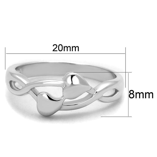 3W859 - Rhodium Brass Ring with No Stone-1