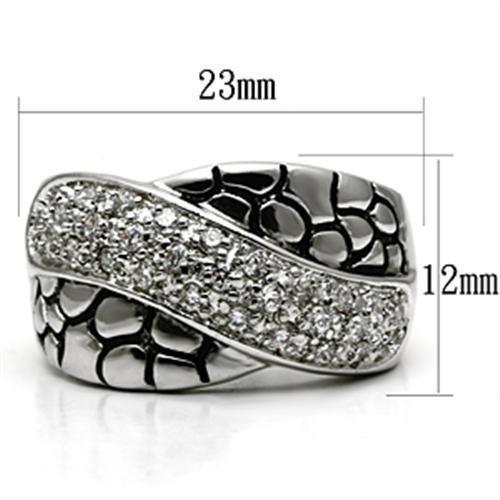 3W037 - Rhodium Brass Ring with AAA Grade CZ in Clear-1