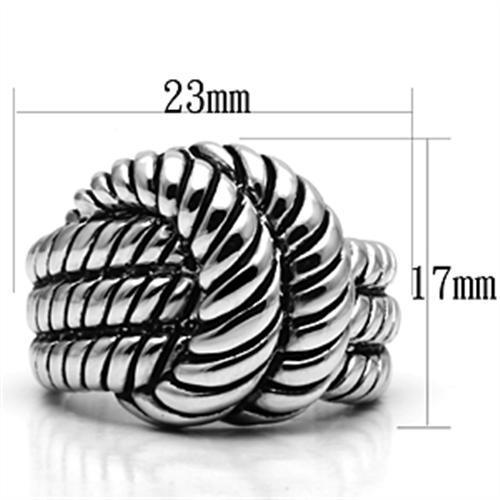 3W061 - Rhodium Brass Ring with No Stone-1