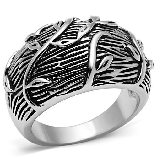 3W064 - Rhodium Brass Ring with No Stone-0