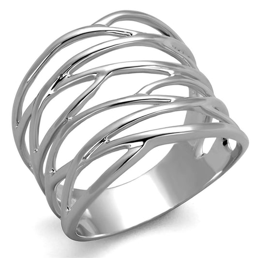 3W1065 - Rhodium Brass Ring with No Stone-0