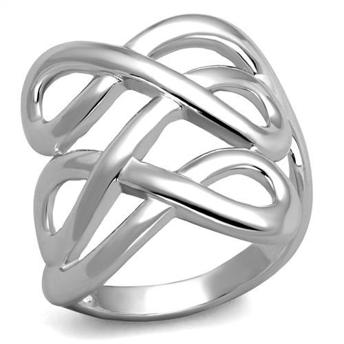 3W1076 - Rhodium Brass Ring with No Stone-0