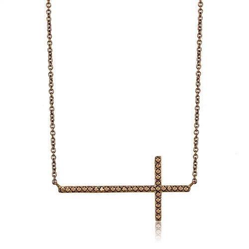 3W1131 - IP Coffee light Brass Chain Pendant with AAA Grade CZ in Light Coffee-0