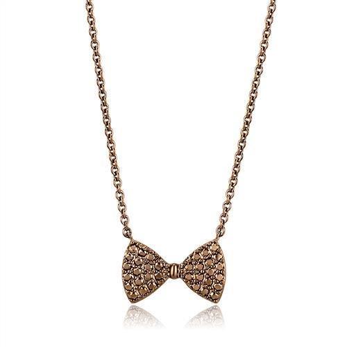 3W1132 - IP Coffee light Brass Chain Pendant with AAA Grade CZ in Light Coffee-0