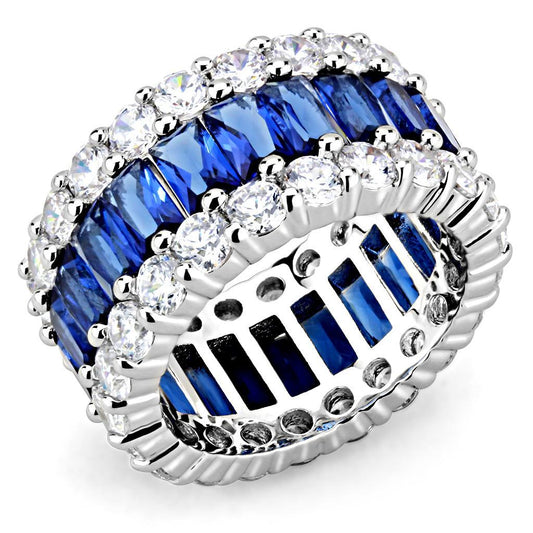 3W1527 - Rhodium Brass Ring with Synthetic in Montana-0