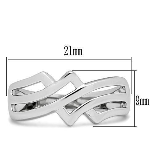 3W163 - Rhodium Brass Ring with No Stone-1