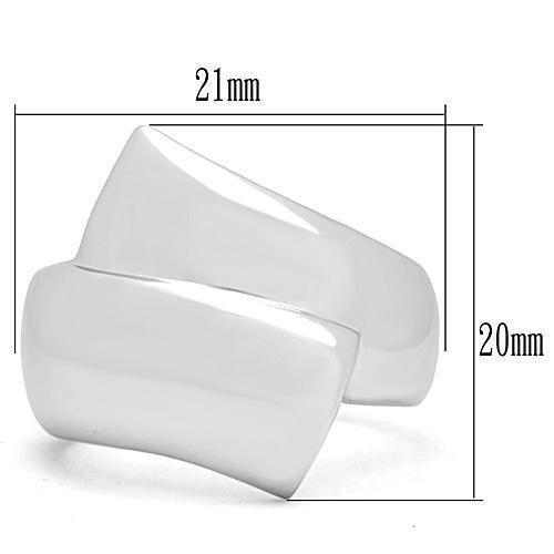 3W167 - Rhodium Brass Ring with No Stone-1