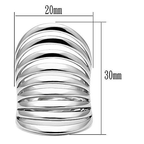 3W168 - Rhodium Brass Ring with No Stone-1