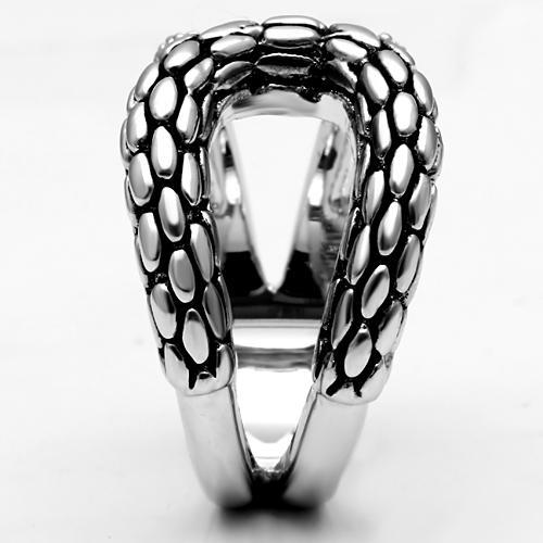3W202 - Rhodium Brass Ring with AAA Grade CZ in Clear-3