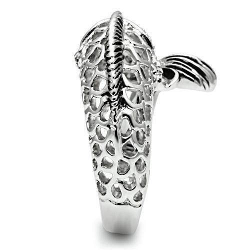 3W234 - Rhodium Brass Ring with AAA Grade CZ in Champagne-3