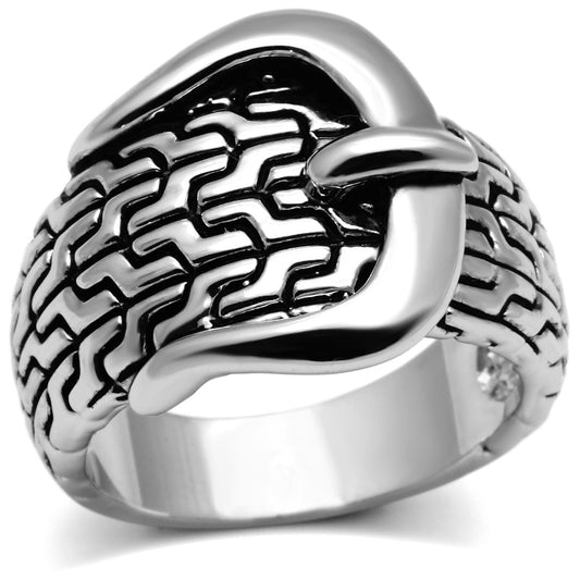 3W238 - Rhodium Brass Ring with No Stone-0
