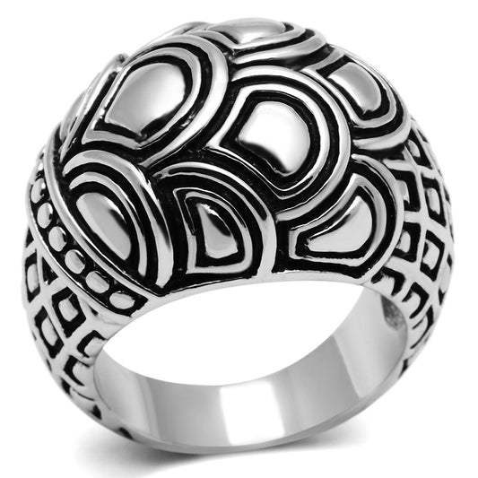 3W242 - Rhodium Brass Ring with No Stone-0