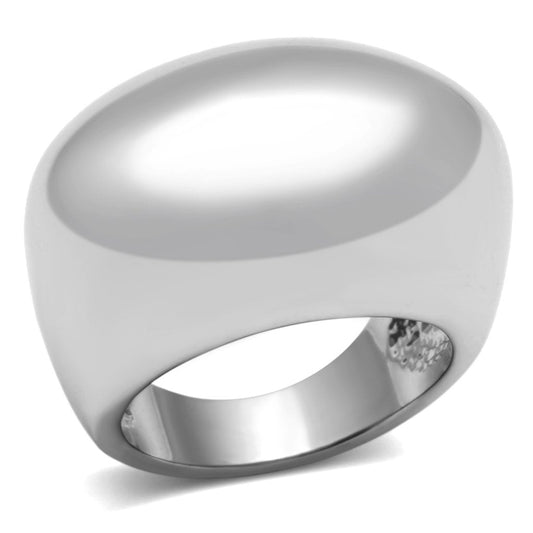 3W281 - Rhodium Brass Ring with No Stone-0