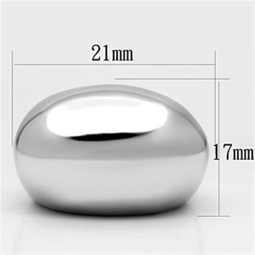 3W281 - Rhodium Brass Ring with No Stone-1