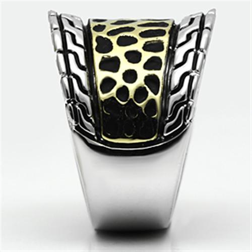 3W296 - Reverse Two-Tone Brass Ring with No Stone-3