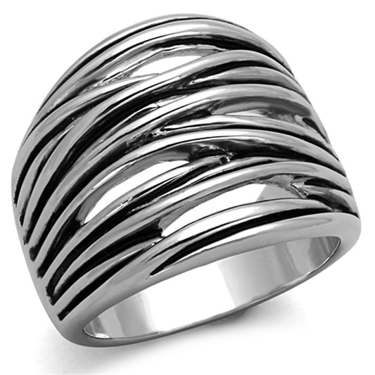 3W596 - Rhodium Brass Ring with Epoxy in Jet-0