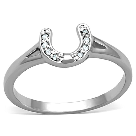 3W762 - Rhodium Brass Ring with AAA Grade CZ in Clear-0