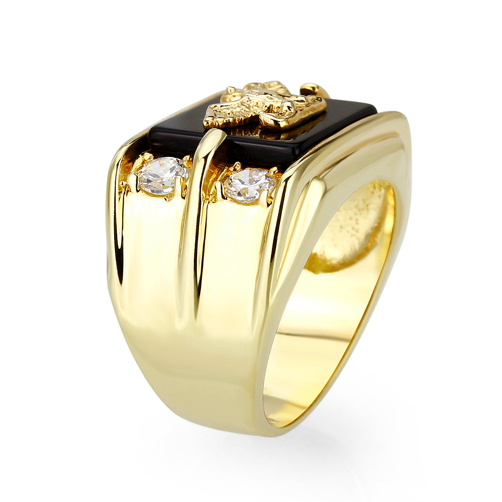 5M013 - IP Gold(Ion Brass Ring with Epoxy-3