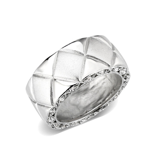 LO5S052- Sterling Silver Ring with Epoxy High Polished( NO Plating)-0