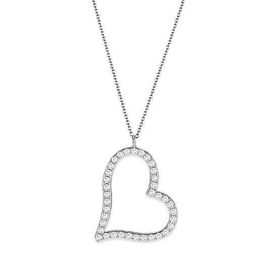 LO5W119- Brass Pendant (Chain Not Included) with Clear Crystal Glass In Rhodium Plated-0