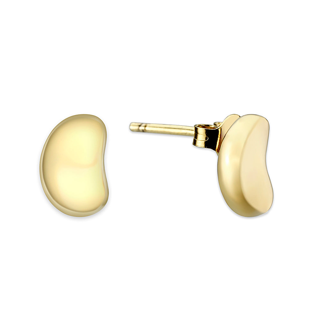 LO5S122 - Sterling Silver Earrings With Gold Plated No Stone-2