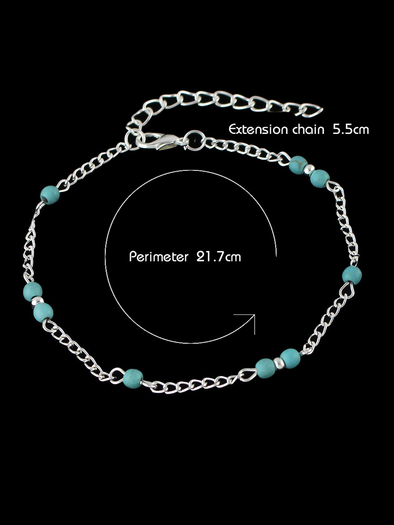 1 pc Barefoot Sandals Ankle Boho Chic Chain Turquoise Anklet Bracelets Jewellery-4