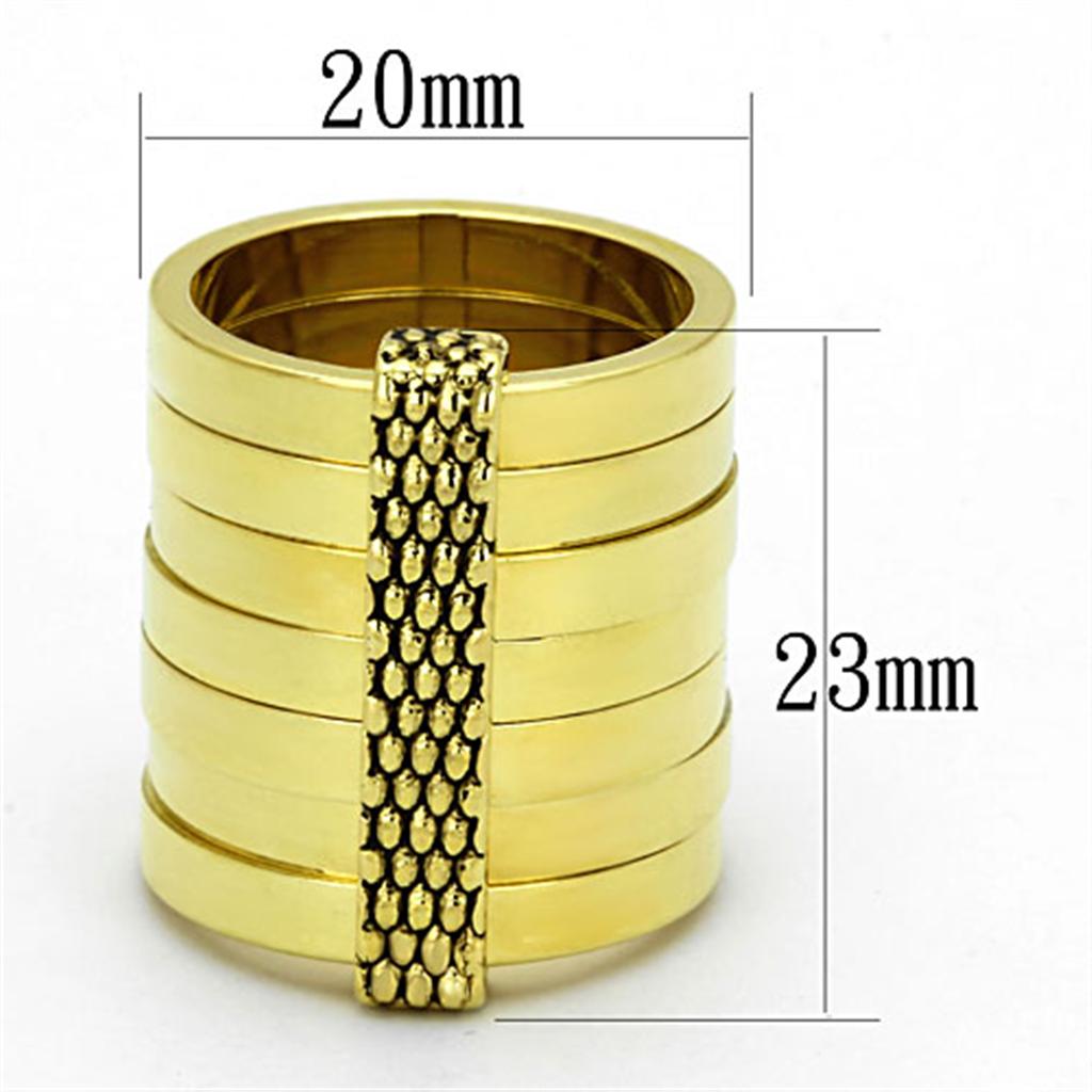 LO3018 - Gold Brass Ring with Epoxy in Jet-1