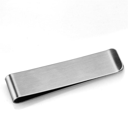 LO3381 - High polished (no plating) Stainless Steel Money clip with No Stone-1
