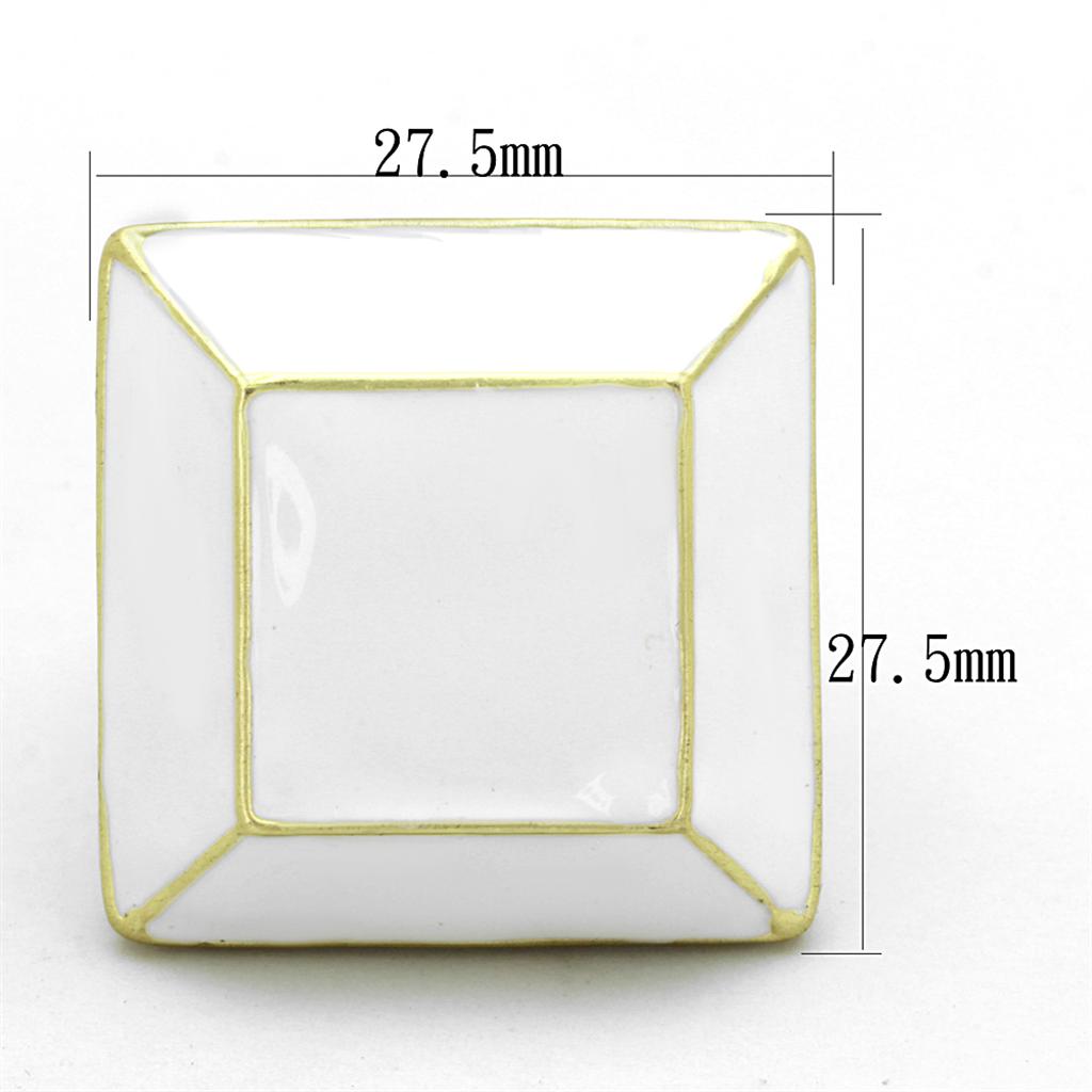 LO3604 - Gold & Brush Brass Ring with Epoxy in White-1